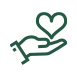 hand holding heart icon